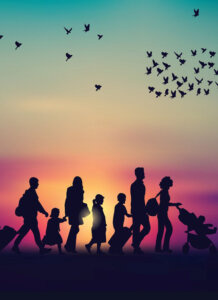 emigration-family-sky-and-birds-silhouette-vector-20436415-copia