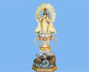 Virgen azul horizontal